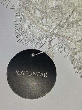 NWT Joyfunear White Lace Top Jumpsuit Women's Size M